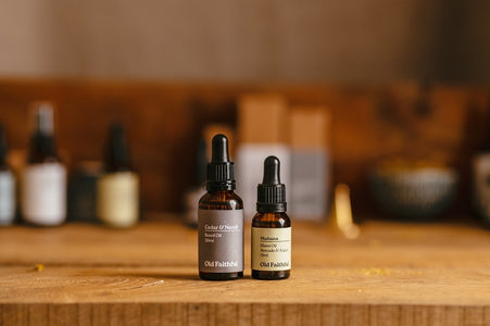 Organic beard oil with cedar and neroli  essential oils.